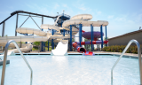 Waterslide Complex From Pool