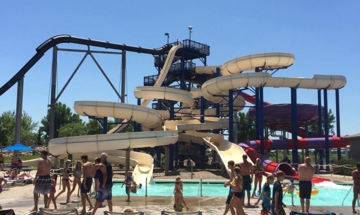 Front View of Waterslide Complex